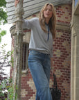 Ruffled Collar Jumper - PIA in Grey