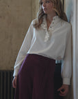 Wide-leg Pleated Trousers - BERTILLE in Bordeaux