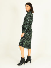 Printed Midi Dress in Sage