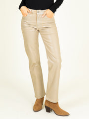 Romy Coated Jeans in Champagne