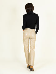 Romy Coated Jeans in Champagne