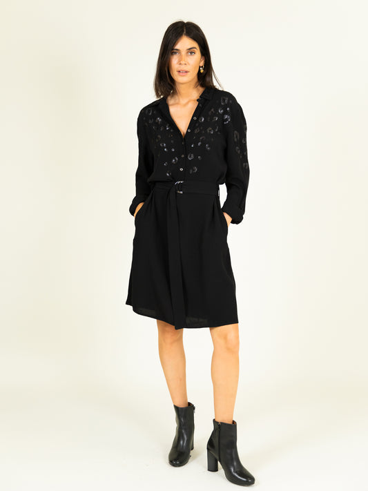 Sequin Dress in Black