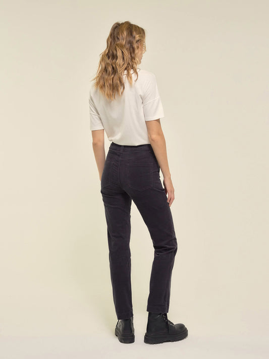 Velvet Fine Cord Trousers in Slate