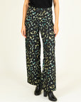 Wide Printed Trousers in Multi Size 8