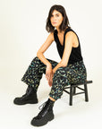 Wide Printed Trousers in Multi Size 8
