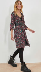 Printed Wrap Dress Size 12