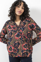 Size 16 Printed Crossover Effect Blouse (44)