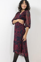 Long Printed Slit Dress Size 10