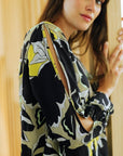Sparkly Neckline Blouse in Lime Size 8, 50