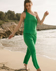 Asymmetric top and trousers Size 10