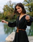 Embroidered Dress    Black Size 10