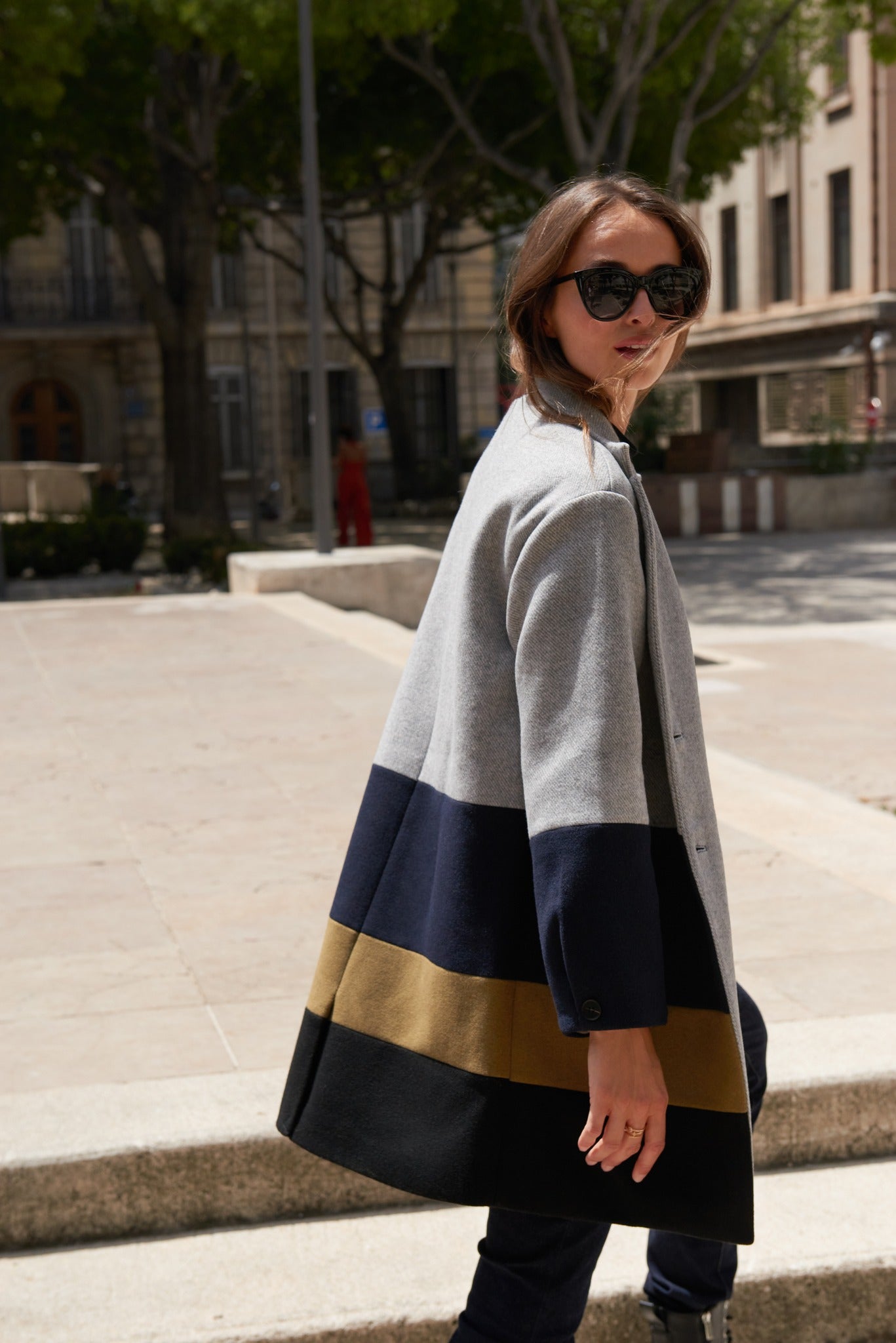 Quadricolour coat Size 8